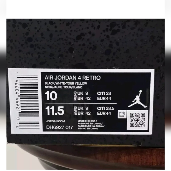 Nike Air Jordan 4 Retro Thunder DH6927-017 Men US 10/ Women size 11.5 New In Box - Picture 16 of 16